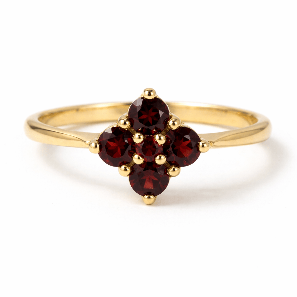 Garnet Gold Ring Citra - SOVATS