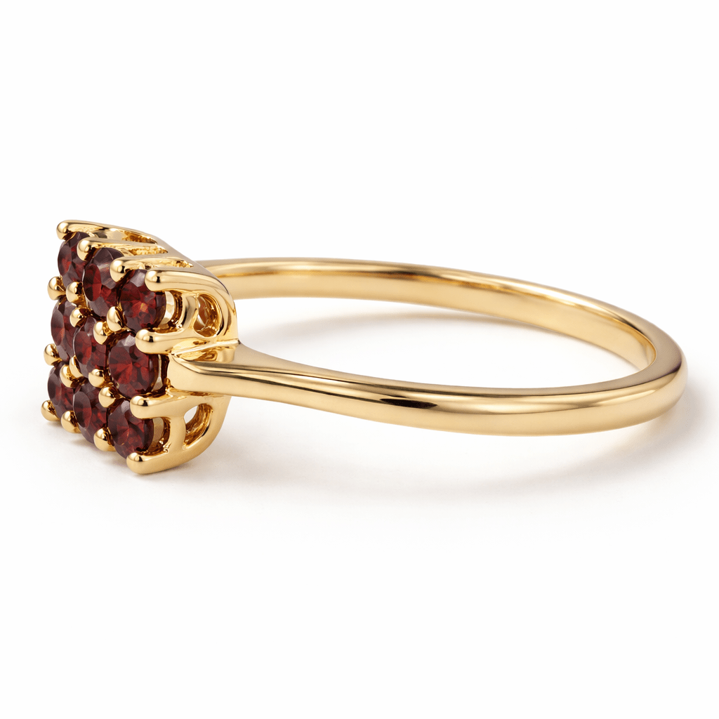 Garnet Gold Ring Eadoin - SOVATS