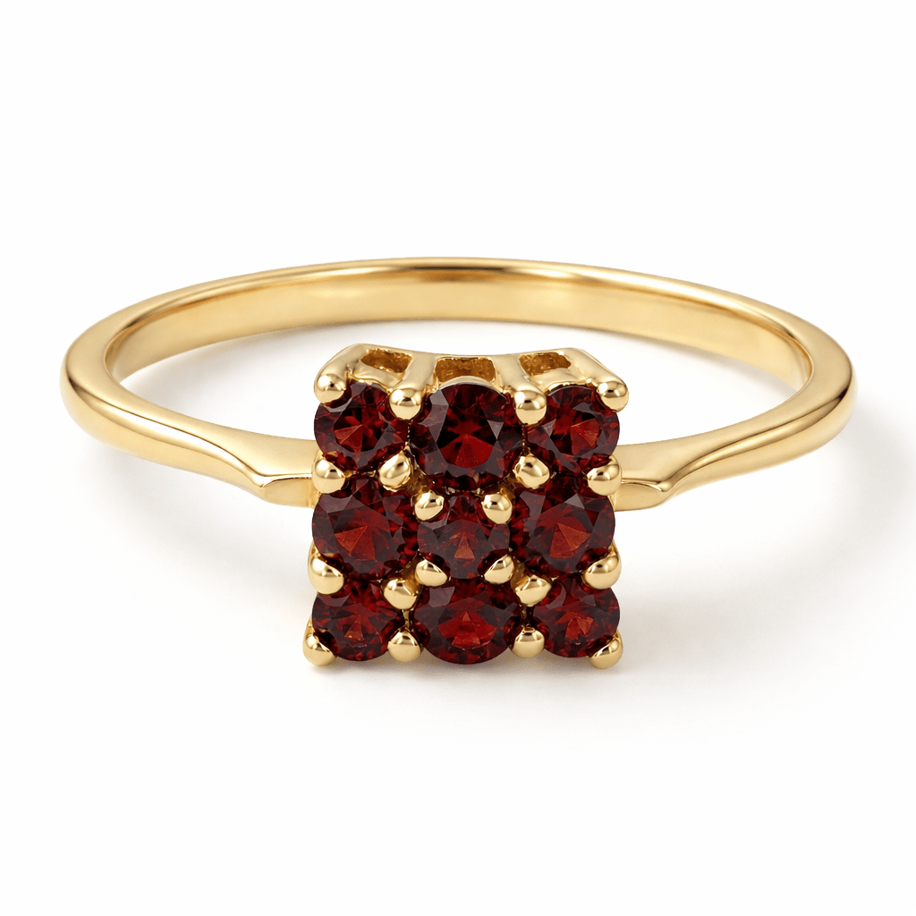 Garnet Gold Ring Eadoin - SOVATS