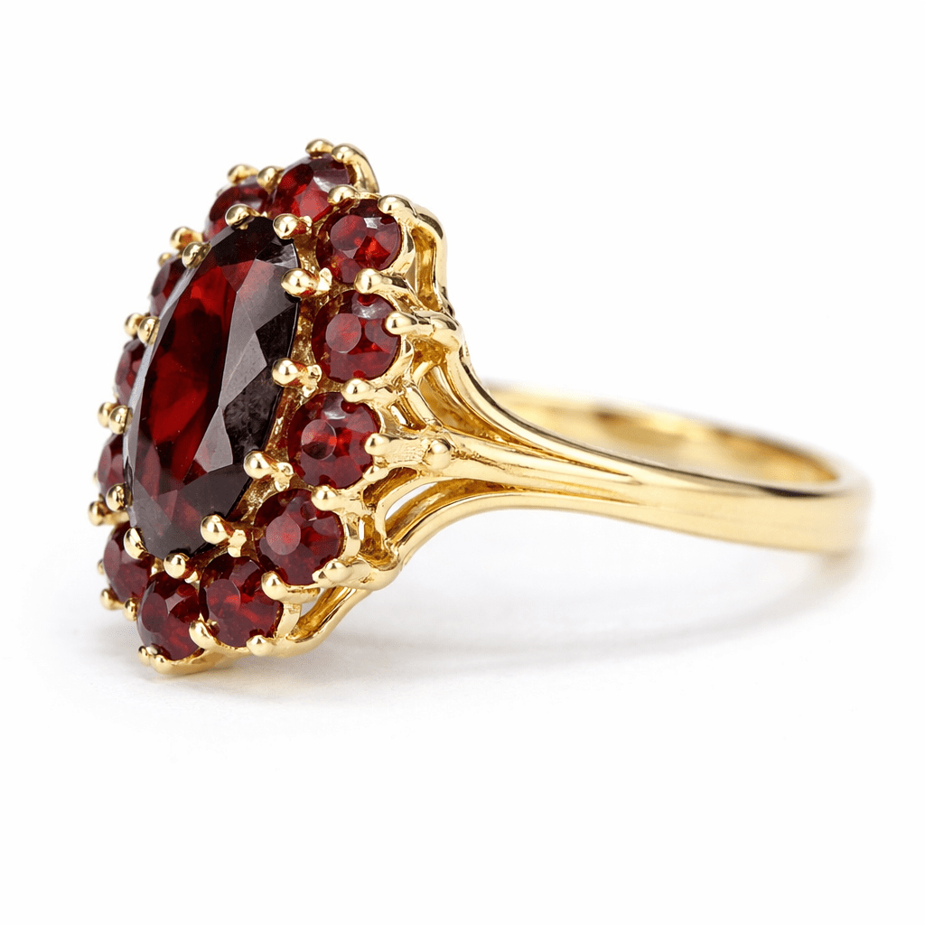 Garnet Gold Ring Flannery - SOVATS