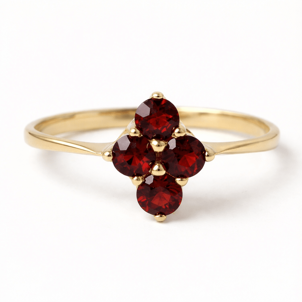 Garnet Gold Ring Jawhara - SOVATS