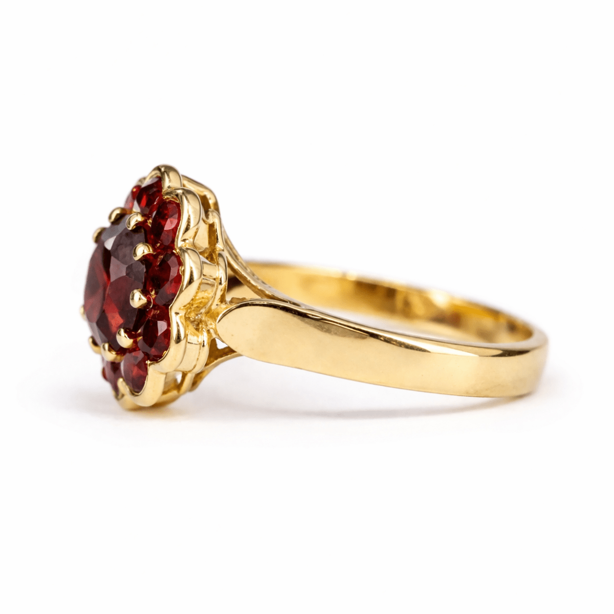 Garnet Gold Ring Lita - SOVATS