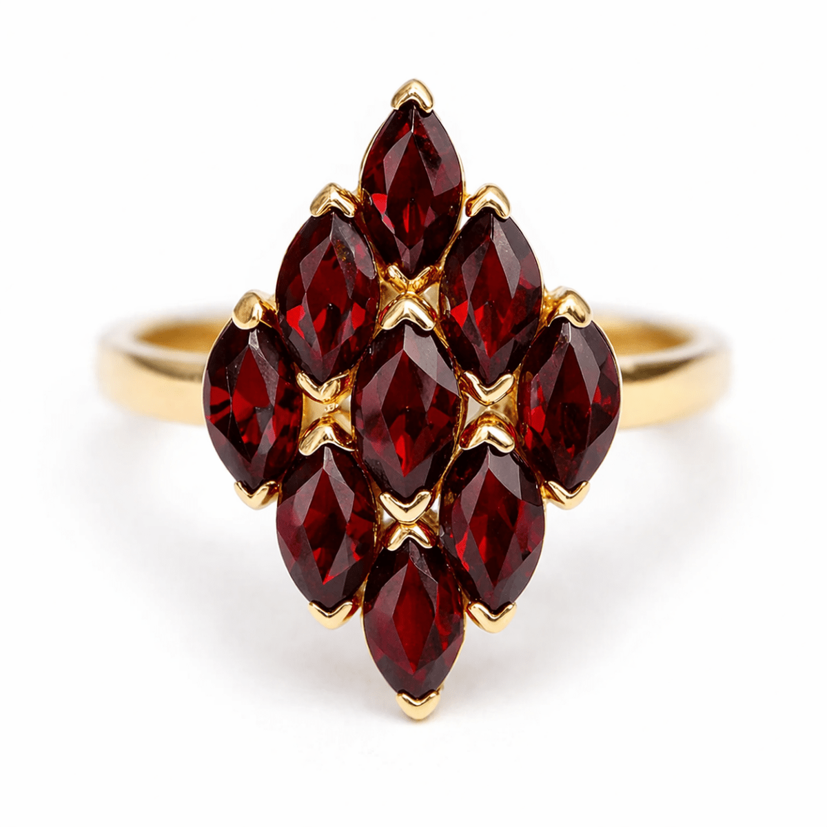 Garnet Gold Ring Mary - SOVATS