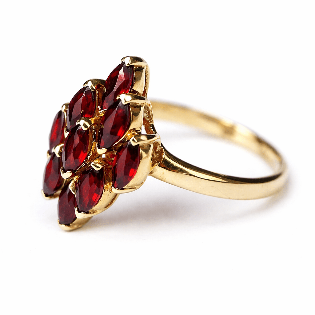 Garnet Gold Ring Mary - SOVATS