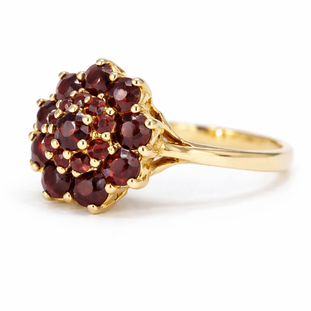 Garnet Gold Ring Meria - SOVATS