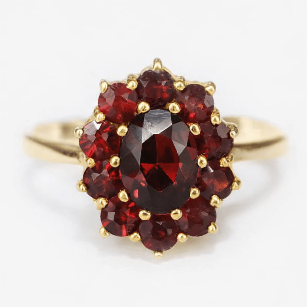 Garnet Gold Ring Ratana - SOVATS