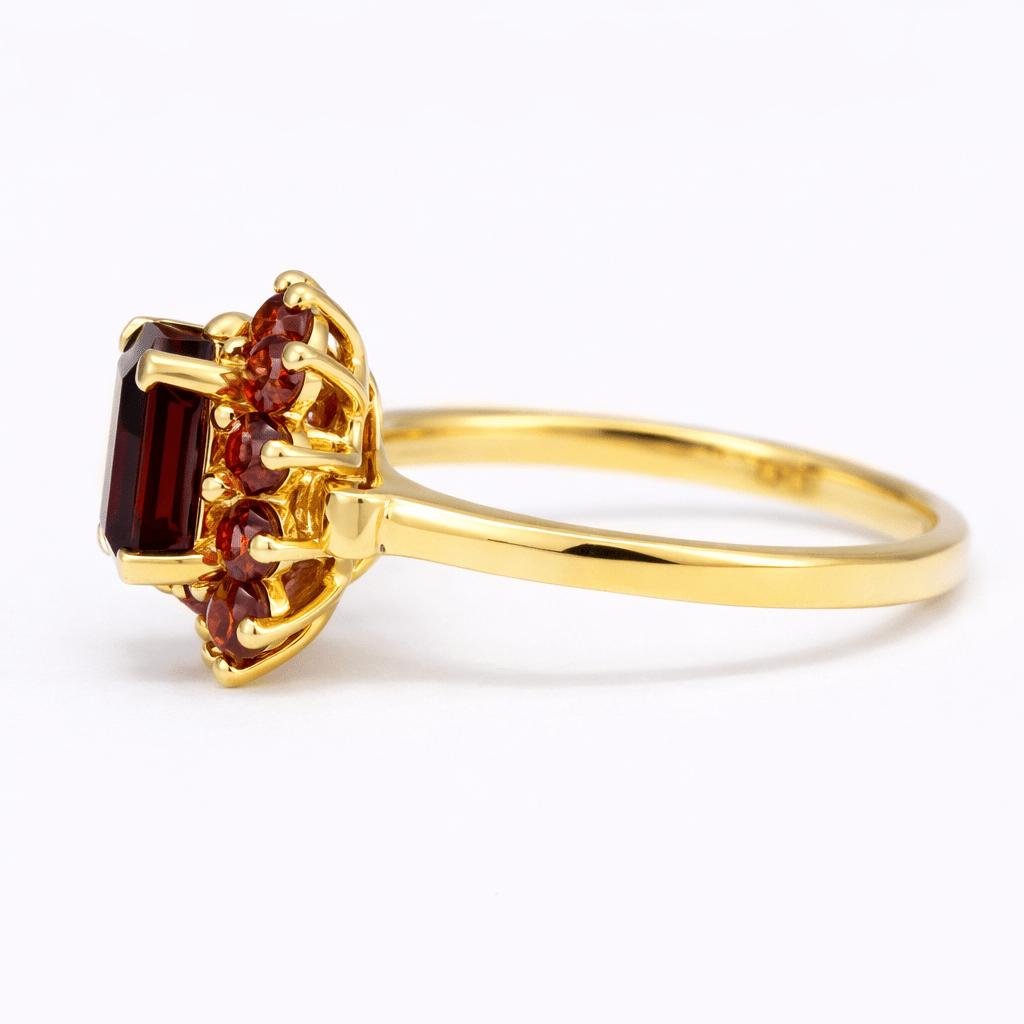 Garnet Gold Ring Salla - SOVATS