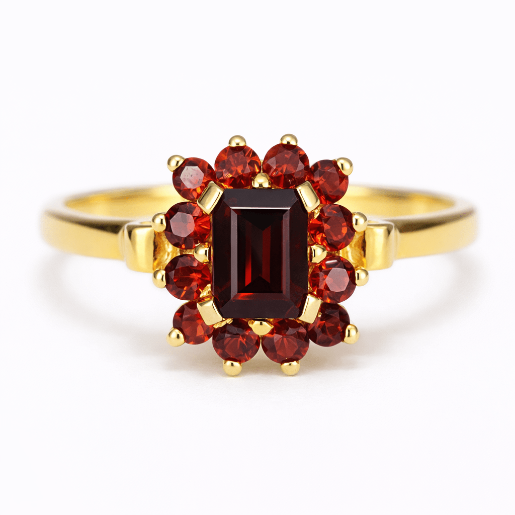 Garnet Gold Ring Salla - SOVATS