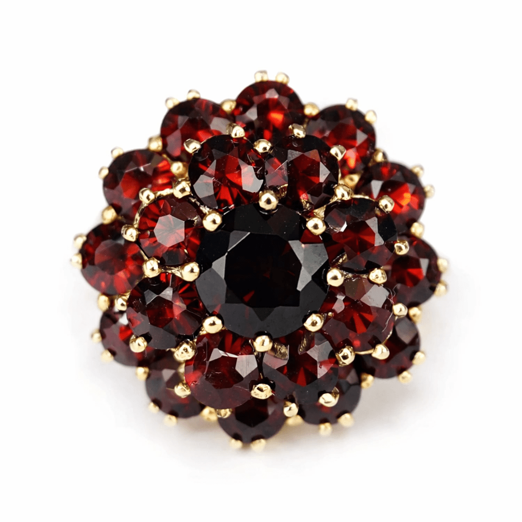 Garnet Gold Ring Tonja - SOVATS