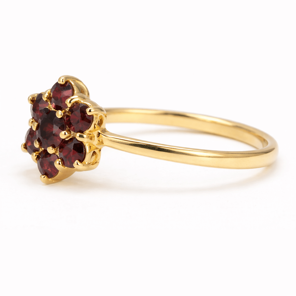 Garnet Gold Ring Vihar - SOVATS