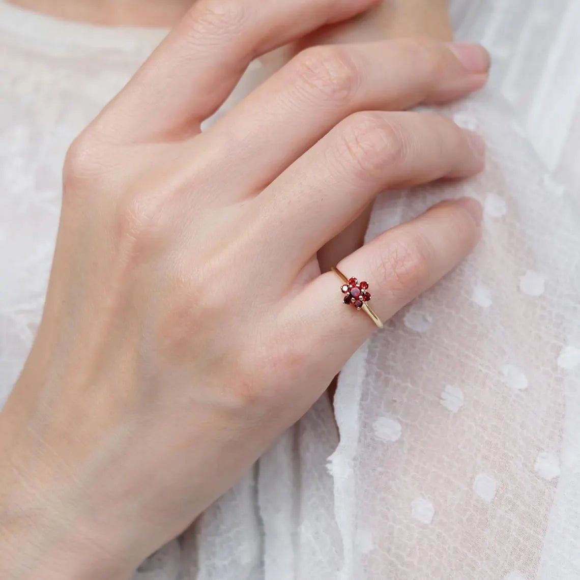 Garnet Ring Estin - SOVATS