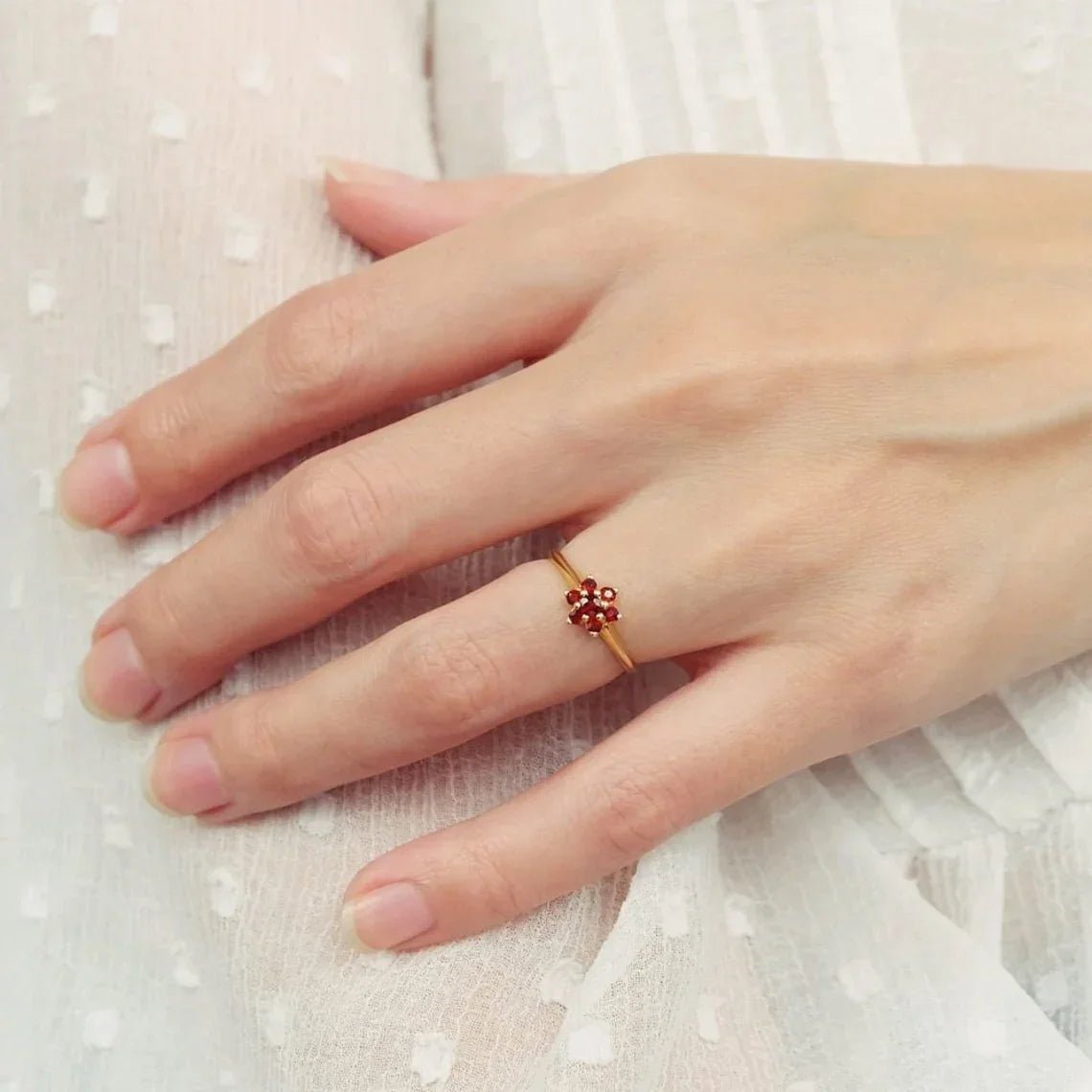 Garnet Ring Estin - SOVATS