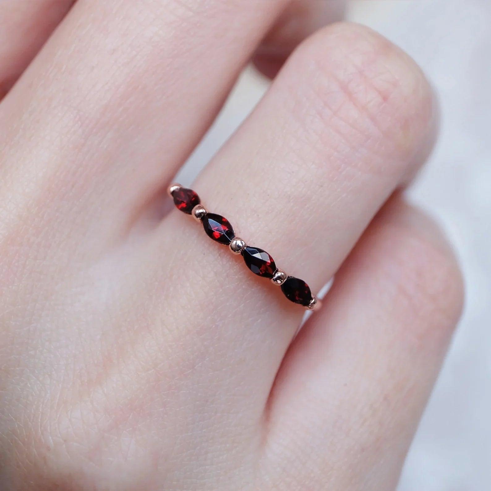 Garnet Ring Hiba - SOVATS