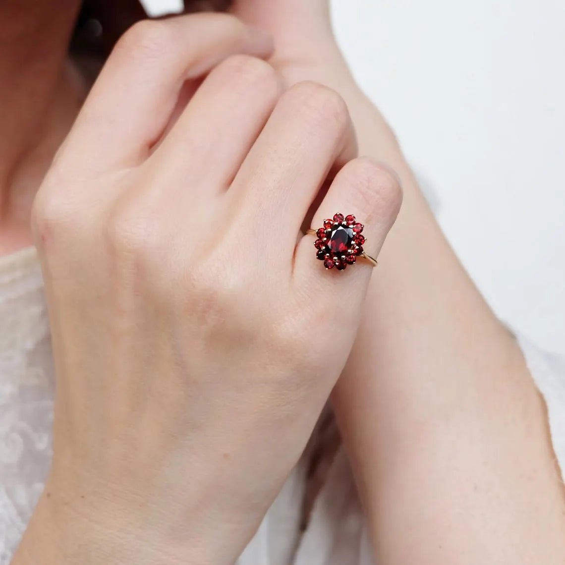 Garnet Ring Vasilia - SOVATS
