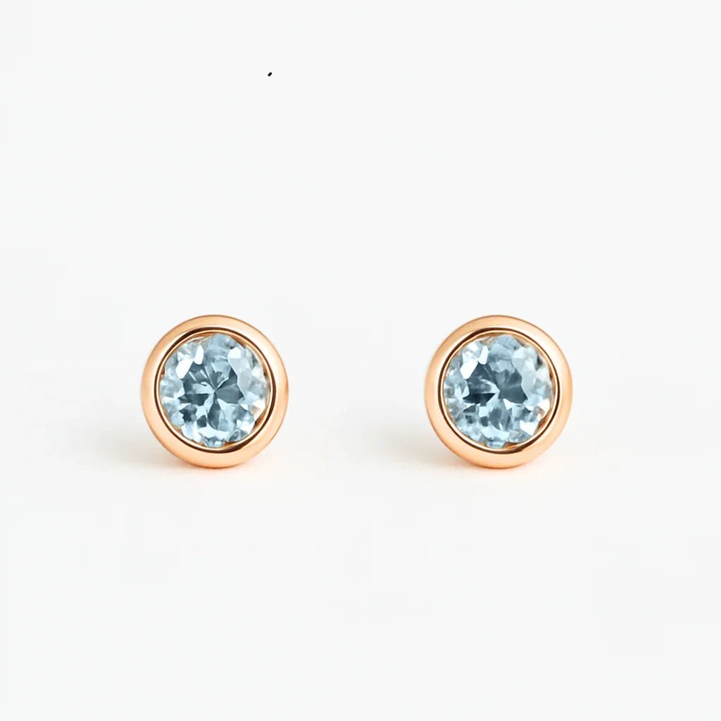 Gift Aquamarine Earrings Edda - SOVATS