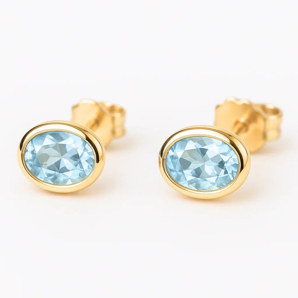 Gift Aquamarine Earrings Nina - SOVATS