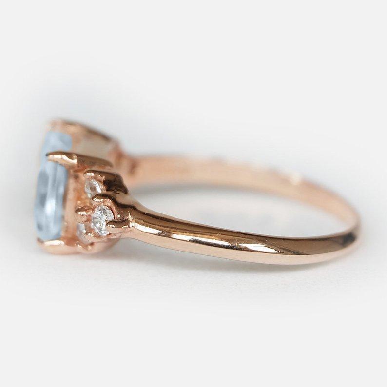 Gift Aquamarine Ring Fabiola - SOVATS