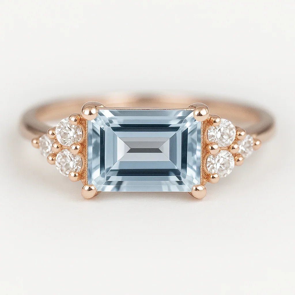 Gift Aquamarine Ring Fabiola - SOVATS