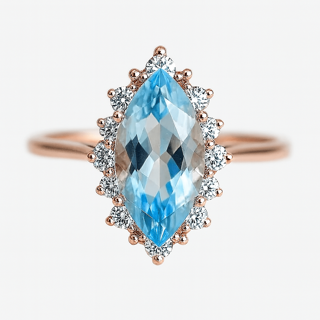 Gift Blue Topaz Ring Nafiri - SOVATS