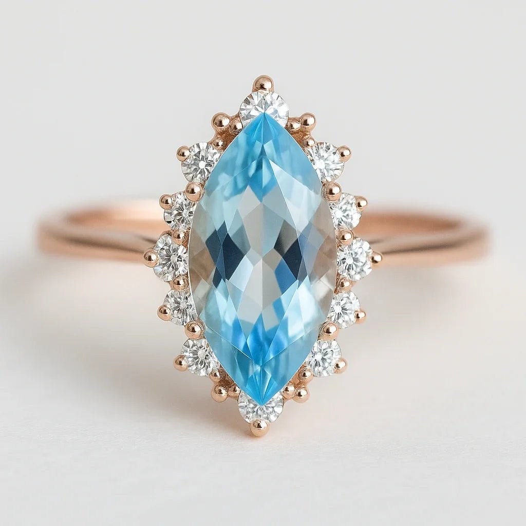 Gift Blue Topaz Ring Nafiri - SOVATS