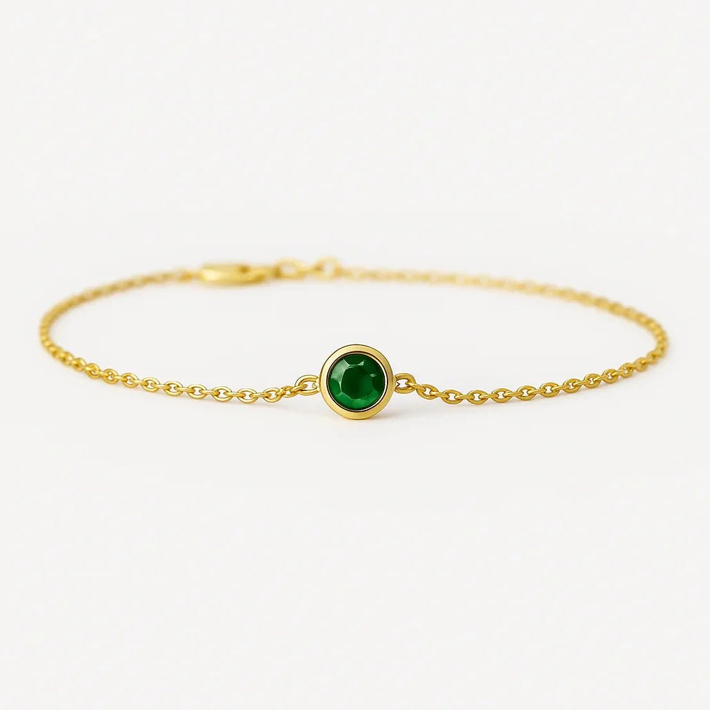 Gift Emerald Solitaire Bracelet Melora - SOVATS