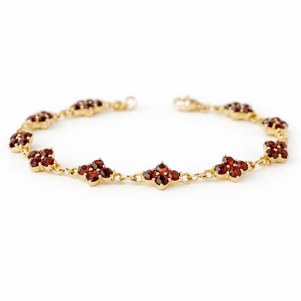 Gift Garnet Gold Bracelet Myrto - SOVATS