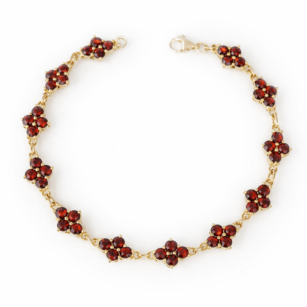 Gift Garnet Gold Bracelet Myrto - SOVATS