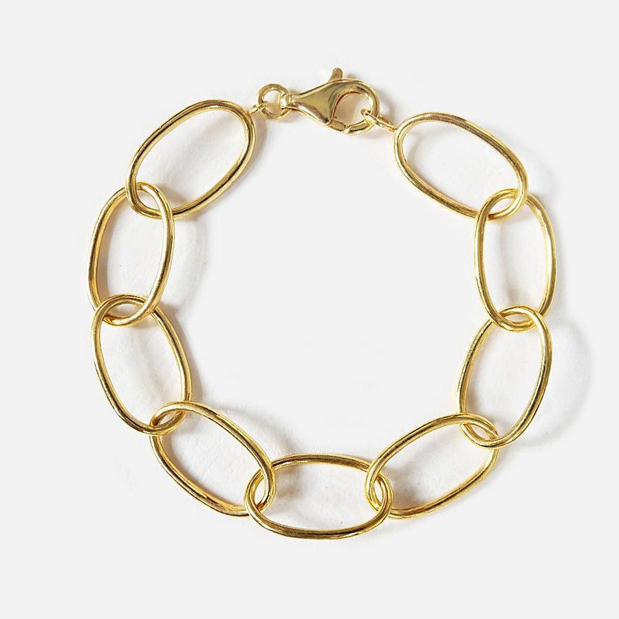 Gift Large Oval Link Bracelet Madhur - SOVATS
