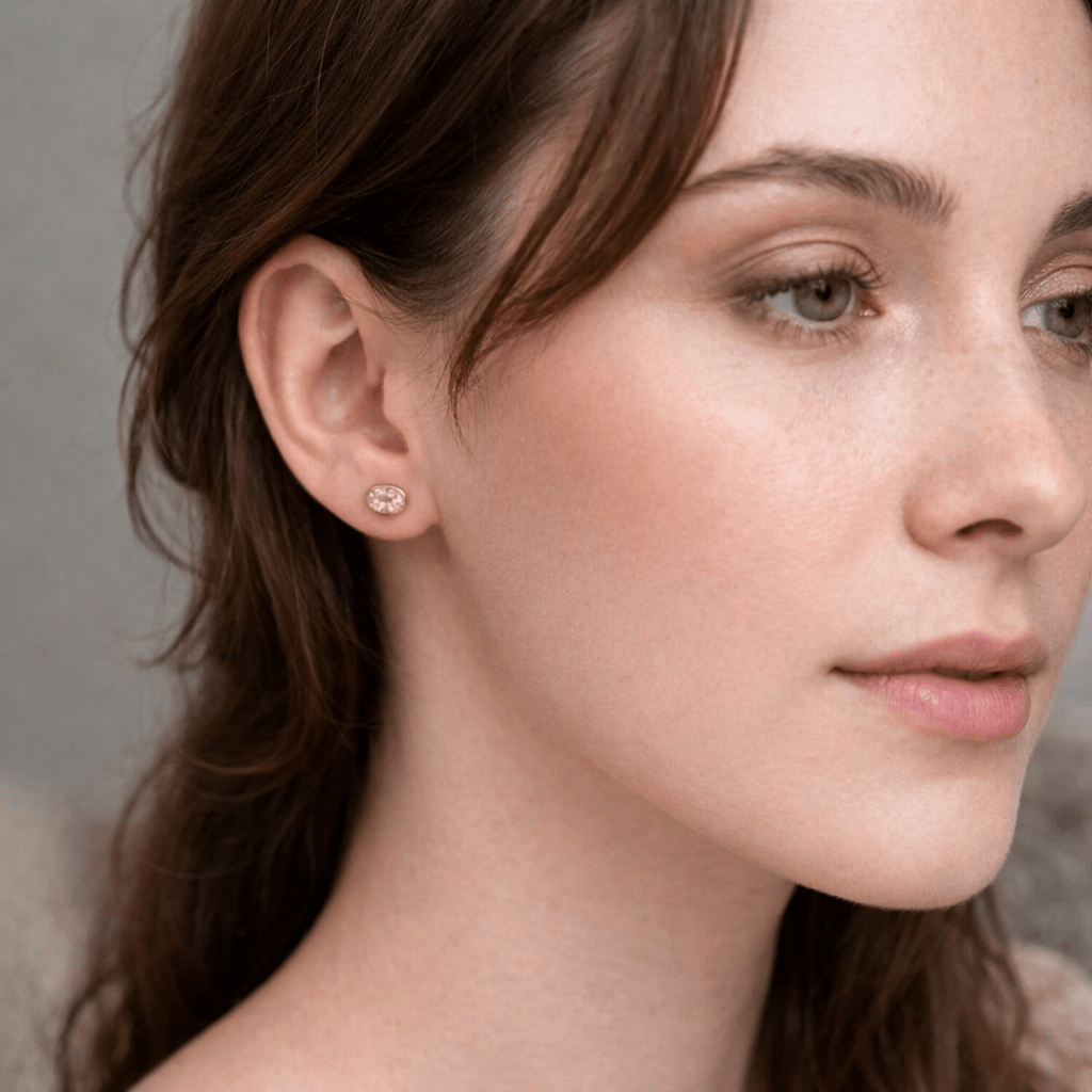 Gift Morganite Gold Earrings Nina - SOVATS