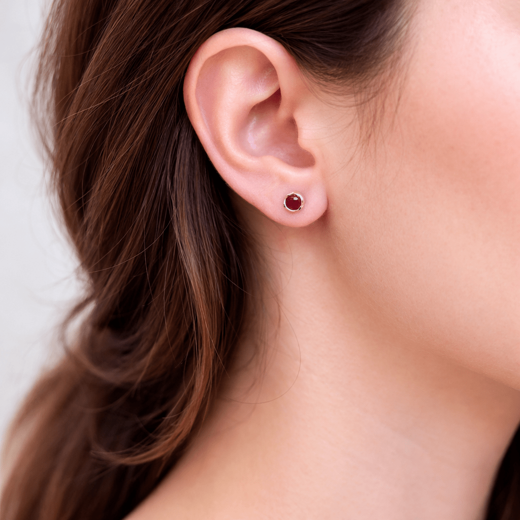 Gift Ruby Gold Earrings Amayeta - SOVATS