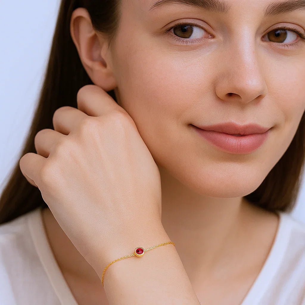 Gift Ruby Solitaire Bracelet Melora - SOVATS