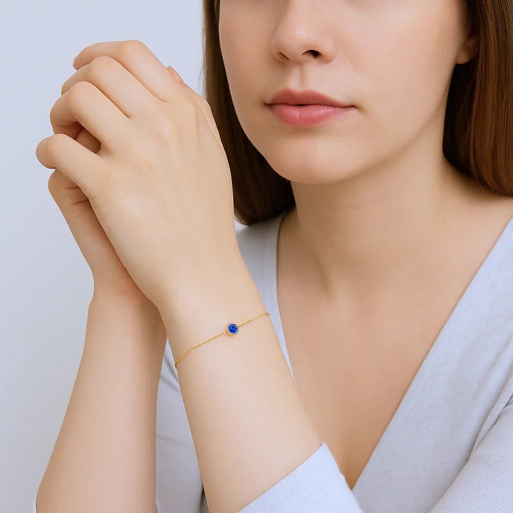 Gift Sapphire Solitaire Bracelet Melora - SOVATS