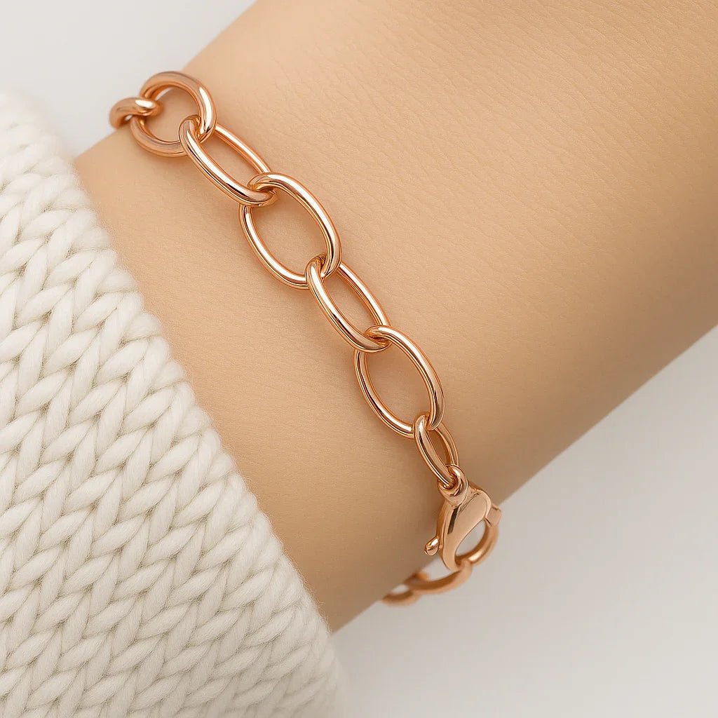 Gift Small Oval Link Bracelet Madhur - SOVATS