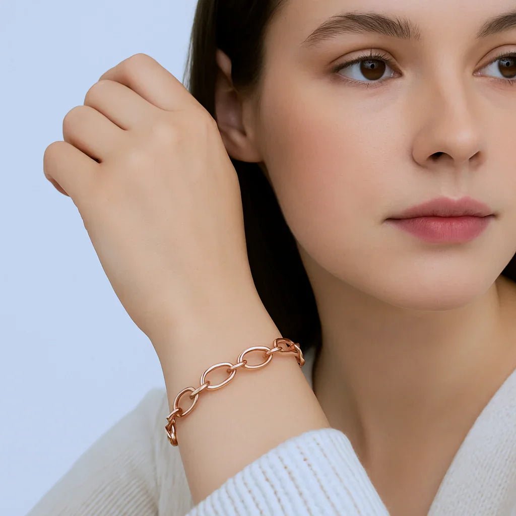 Gift Small Oval Link Bracelet Madhur - SOVATS