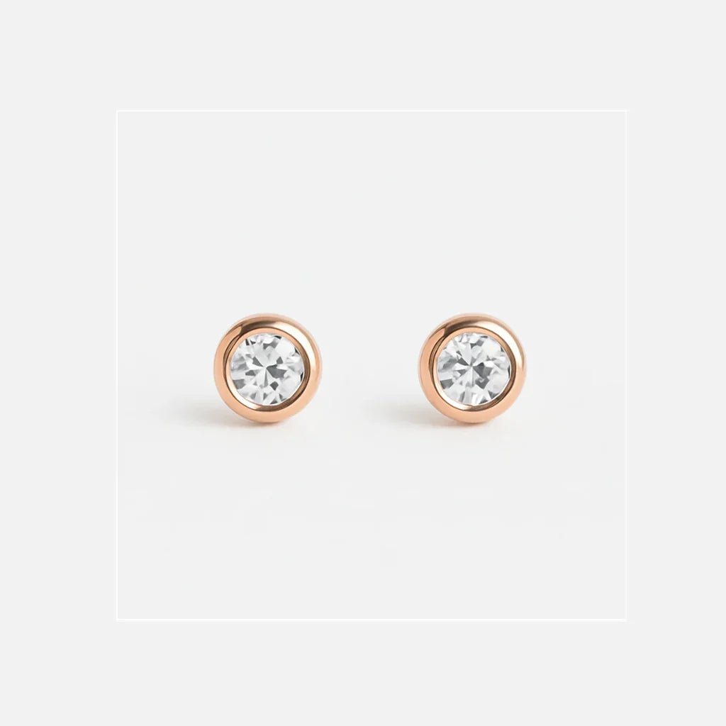 Gift White Topaz Earrings Carina - SOVATS