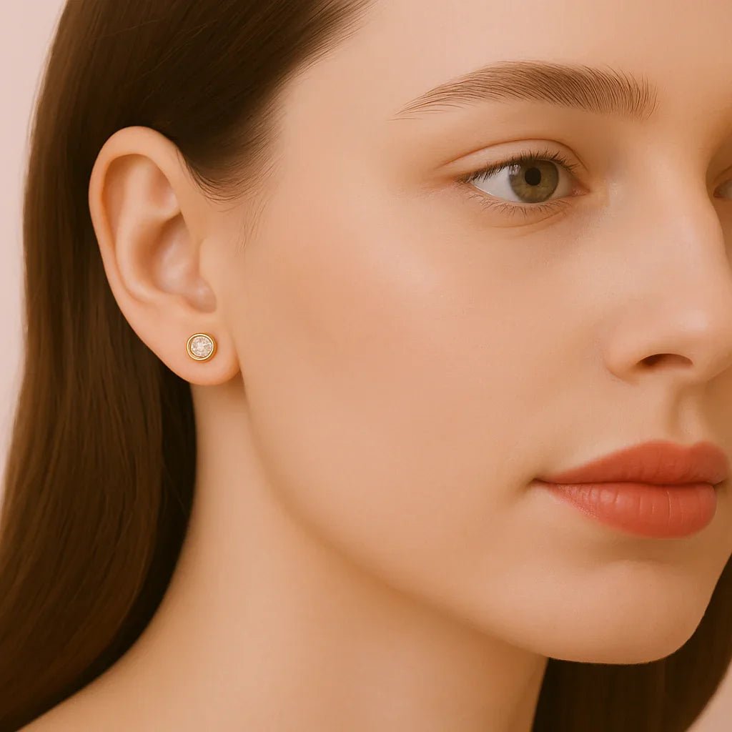 Gift White Topaz Earrings Carina - SOVATS