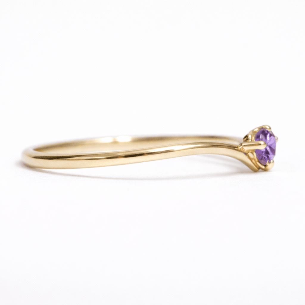 Giift Amethyst Gold Ring Lucia - SOVATS