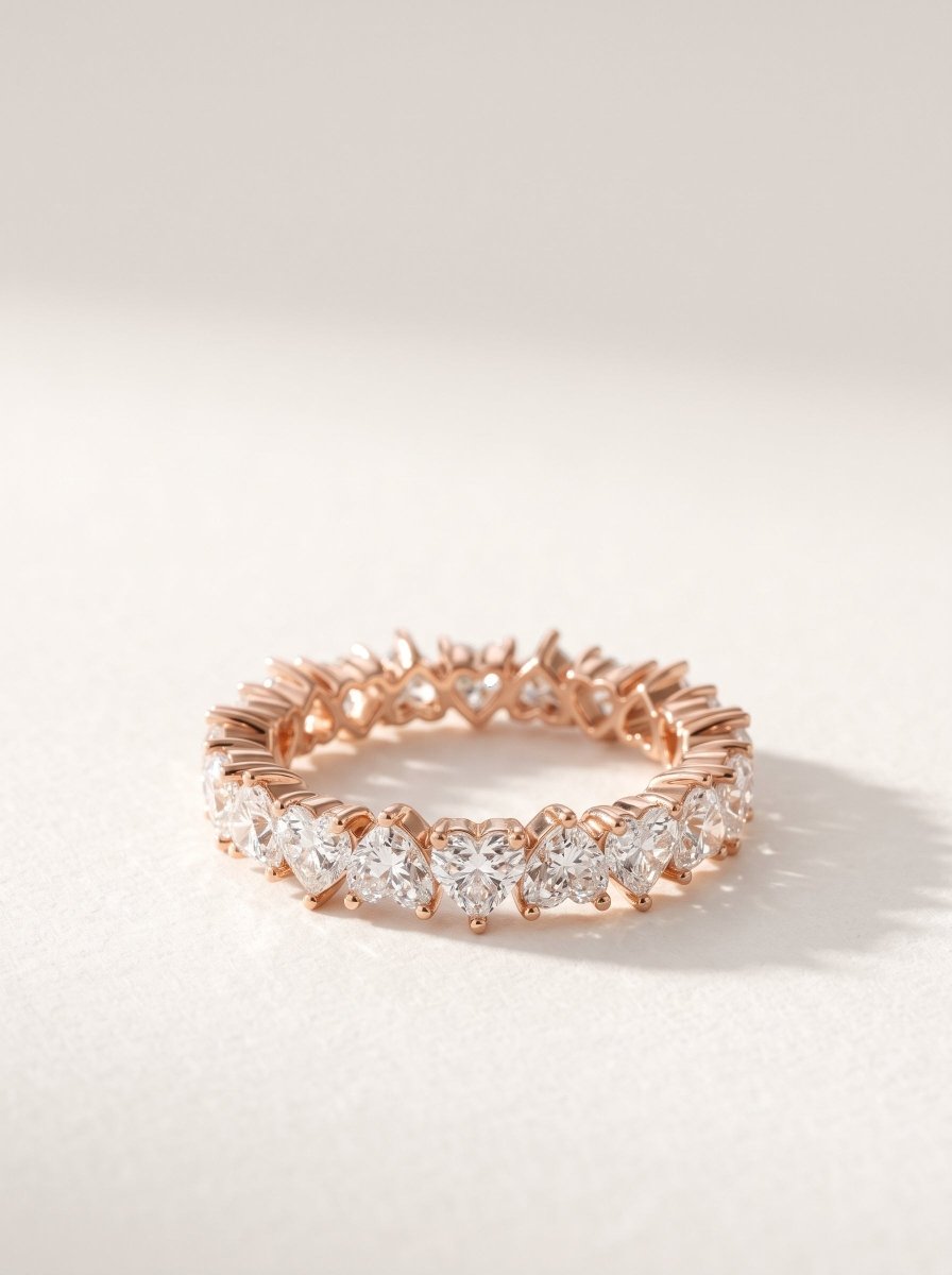 Heart Shape Lab Diamond Eternity Band - SOVATS