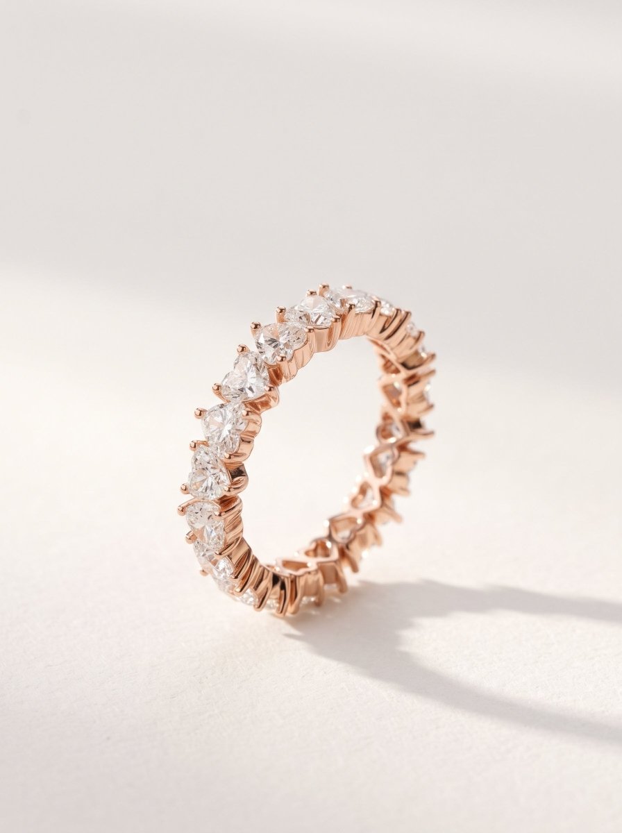 Heart Shape Lab Diamond Eternity Band - SOVATS