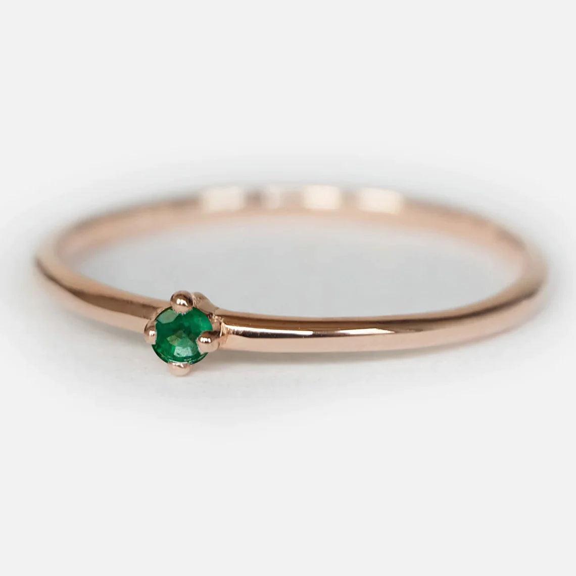 Emerald Solitaire Ring Eva - SOVATS