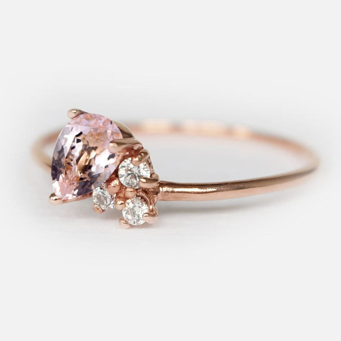 Morganite Diamond Ring Lin - SOVATS