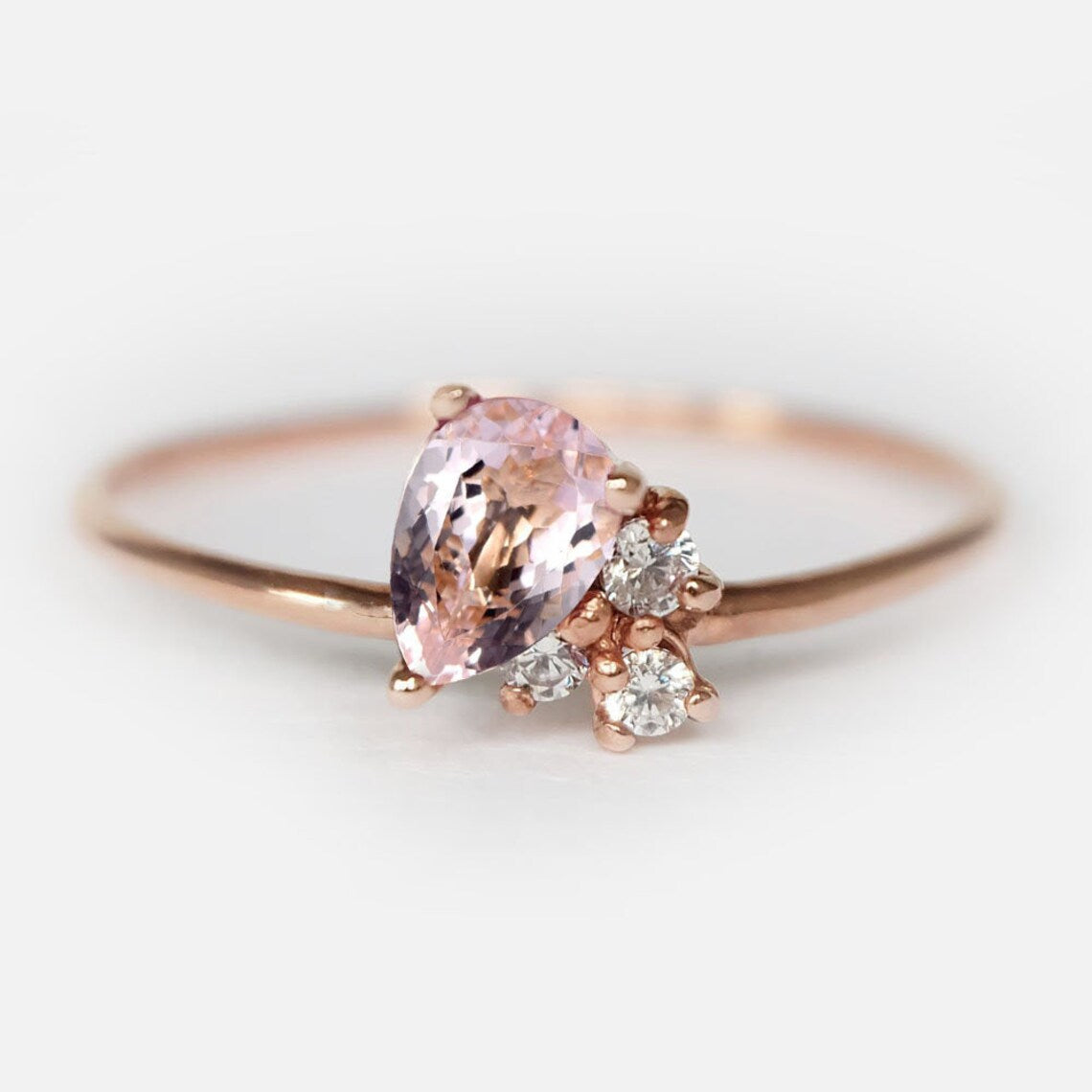 Morganite Diamond Ring Lin - SOVATS