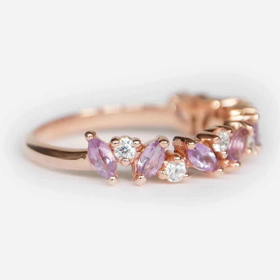 Amethyst Diamond Ring Natalya - SOVATS