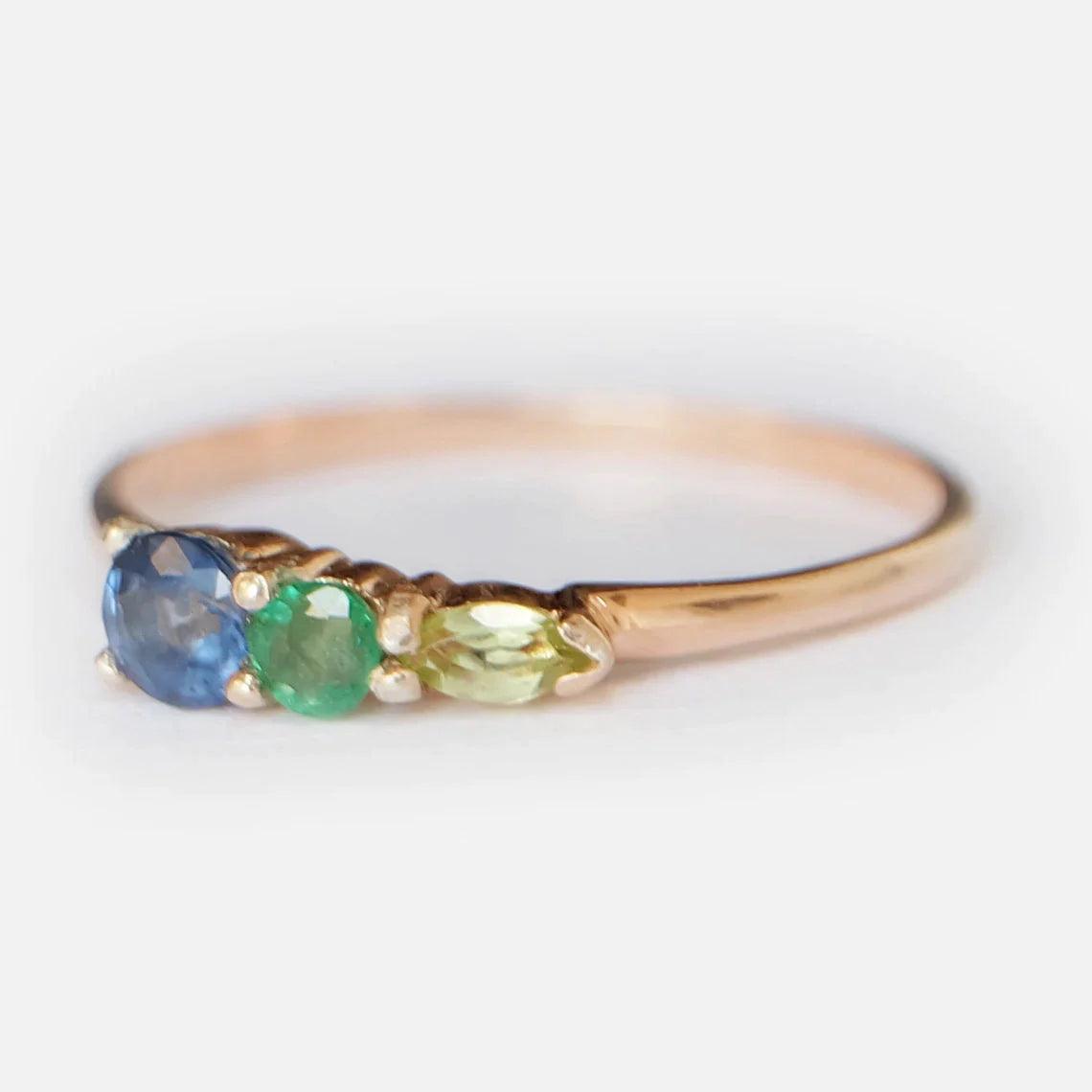 Sapphire Emerald Peridot Ring Chu - SOVATS