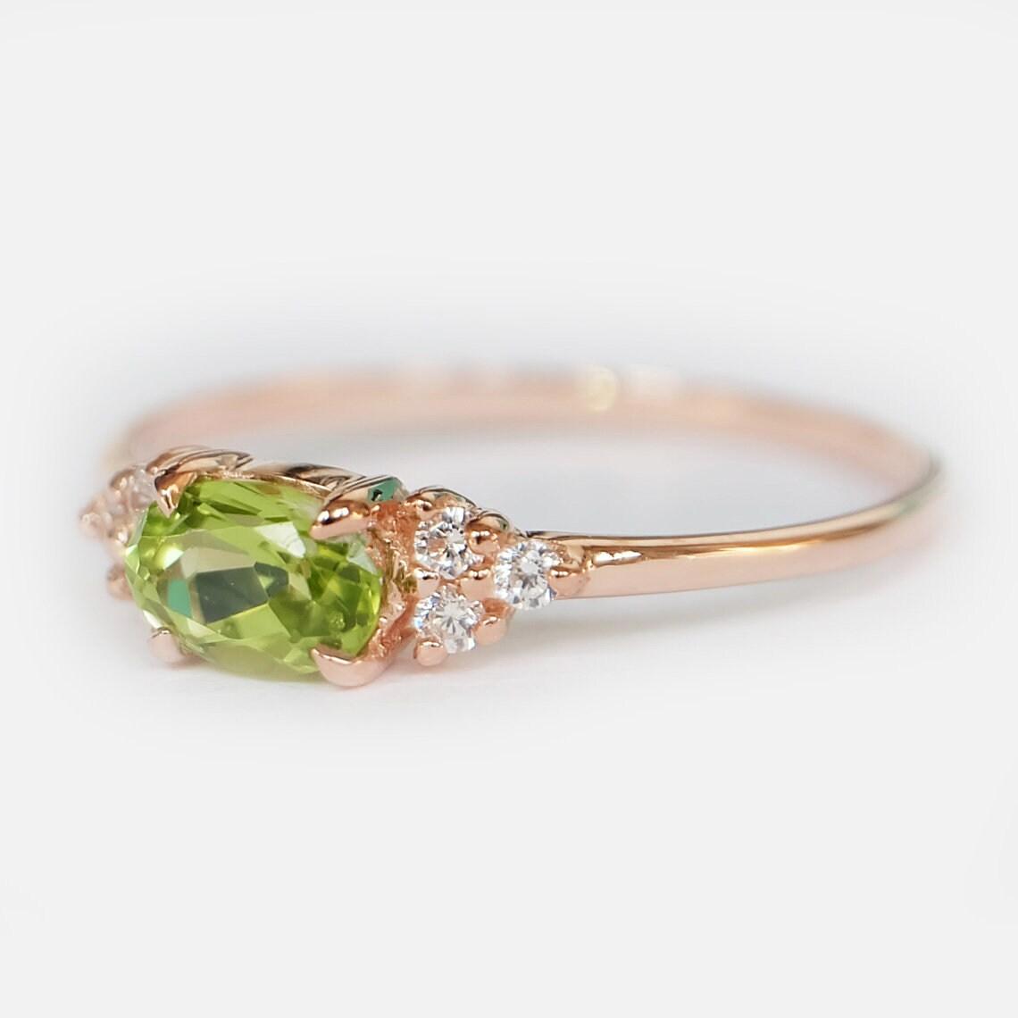 Peridot Diamond Ring Rosalie - SOVATS