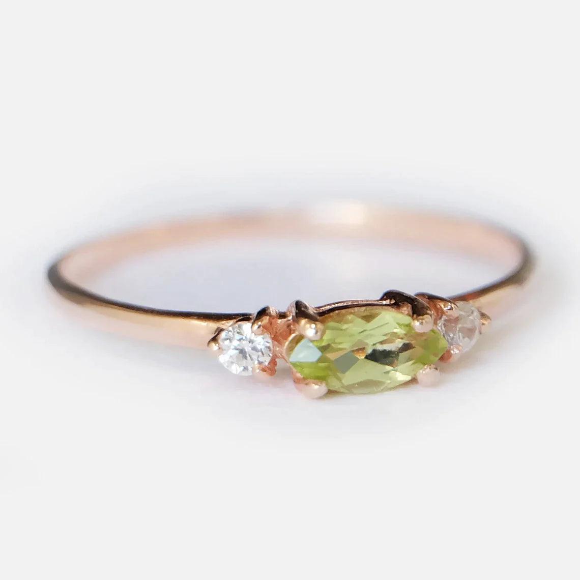 Peridot Diamond Ring Maria - SOVATS