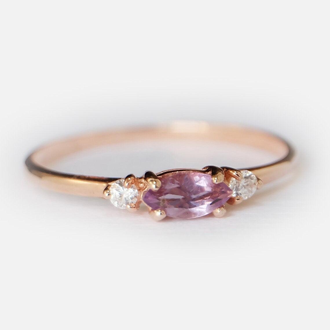 Amethyst Diamond Ring Maria - SOVATS