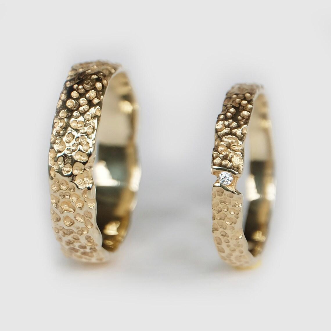 Textured Wedding Ring Set Augusta - SOVATS