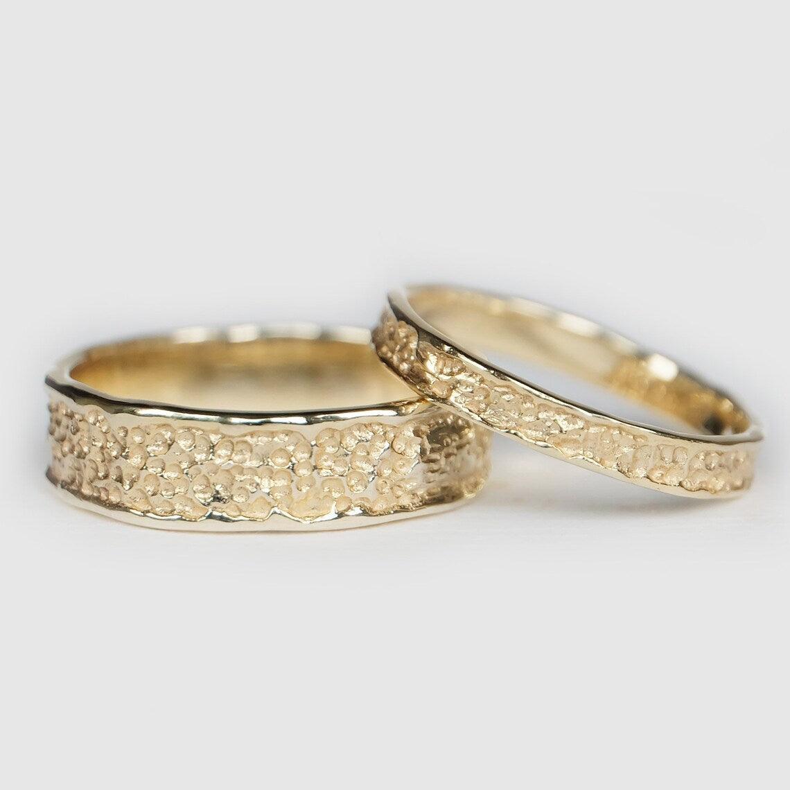 Textured Wedding Ring Set Nasar - SOVATS