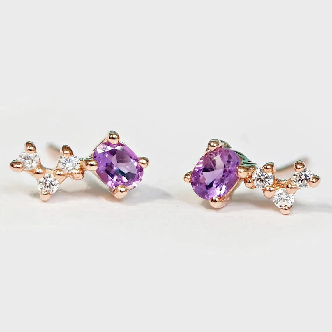 Amethyst Earrings Amity - SOVATS